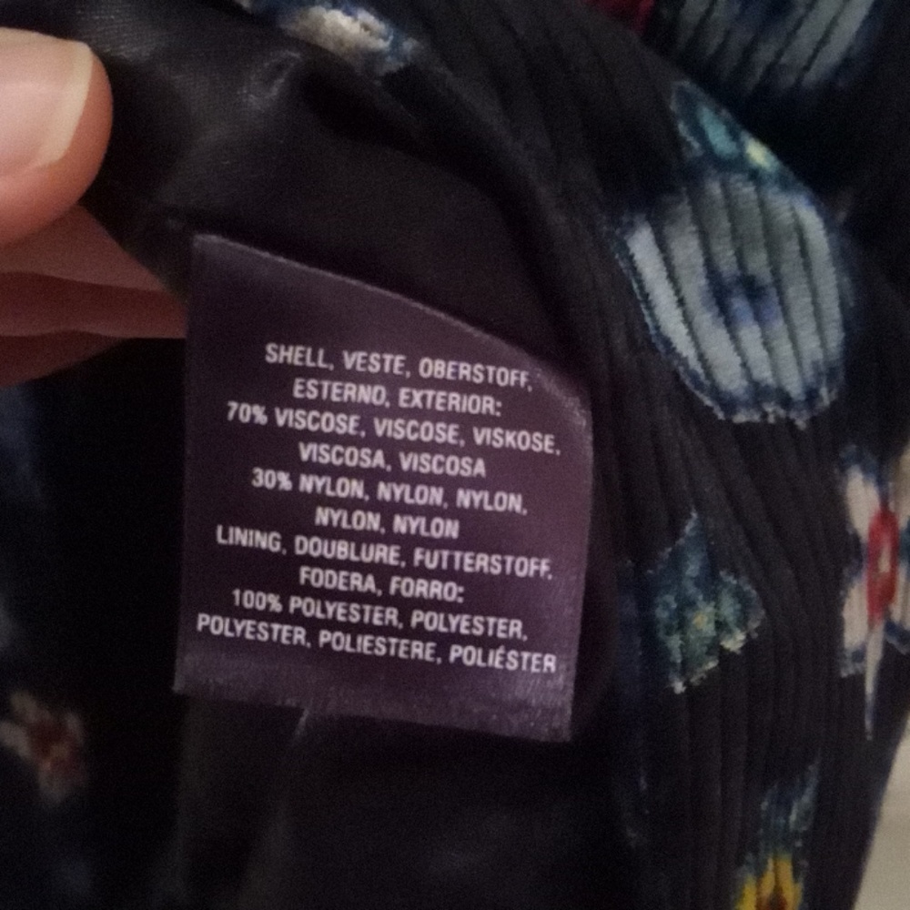 NWT Anthropologie Velvet Floral Bloom Jacket - Picture 8 of 8